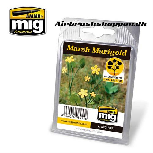 A.MIG 8451 MARSH MARIGOLD  laserskåret plante til diorama